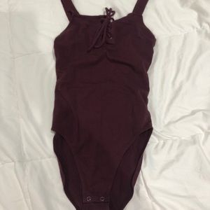 Maroon bodysuit